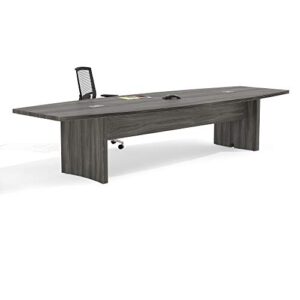 Mayline ACTB12LGS Aberdeen Conference Table, 12', Gray Steel Laminate