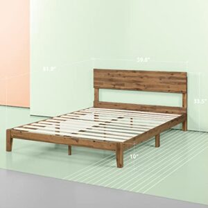 ZINUS Julia Wood Platform Bed Frame / Solid Wood Foundation with Wood Slat Support / No Box Spring Needed / Easy Assembly, Queen
