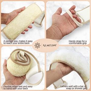 Exfoliating Natural Loofah Back Scrubber for Shower to Clean Your Back Deeply - 1 Count(1 Pack)