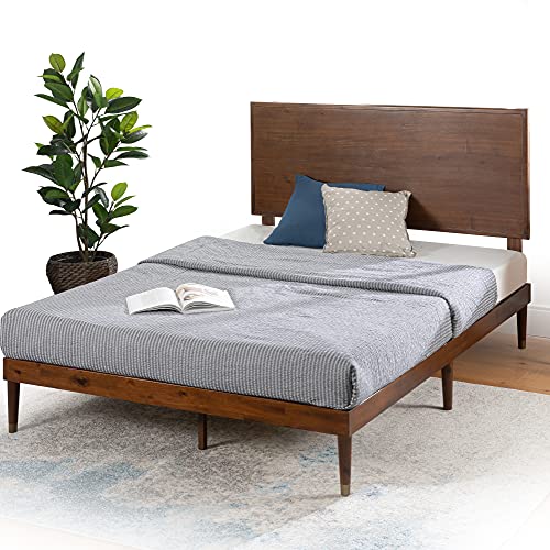 ZINUS Raymond Wood Platform Bed Frame with Adjustable Wood Headboard / Solid Wood Foundation / Wood Slat Support / No Box Spring Needed / Easy Assembly, Queen