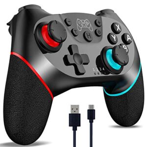 culeedtec wireless switch controller, switch pro controller compatible with nintendo switch/lite/oled, switch remote gamepad with 6-axis gyro, dual motors, wake-up and turbo function - 2023 new version