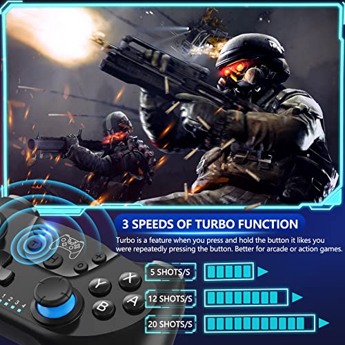 CuleedTec Wireless Switch Controller, Switch Pro Controller Compatible with Nintendo Switch/Lite/OLED, Switch Remote Gamepad with 6-Axis Gyro, Dual Motors, Wake-up and Turbo Function - 2023 New Version