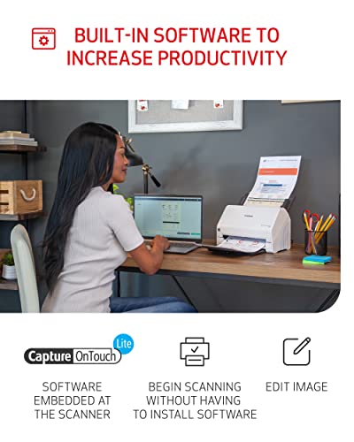 Canon imageFORMULA R30 Office Document Scanner, Auto Document Feeder and Duplex Scanning, Plug-and-Scan Capability, No Software Installation Required