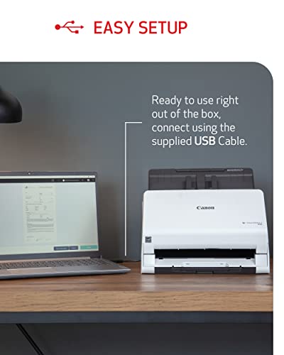 Canon imageFORMULA R30 Office Document Scanner, Auto Document Feeder and Duplex Scanning, Plug-and-Scan Capability, No Software Installation Required