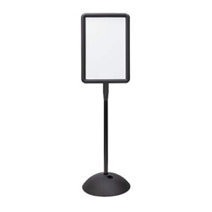 safco products write way rectangle message sign 4117bl, black, magnetic dual-sided dry erase board, indoor and outdoor use