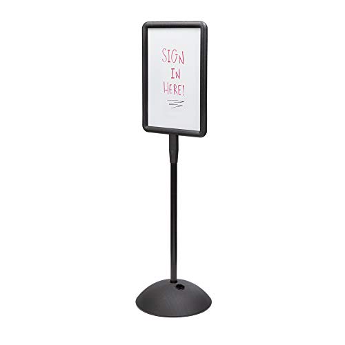 Safco Products Write Way Rectangle Message Sign 4117BL, Black, Magnetic Dual-Sided Dry Erase Board, Indoor and Outdoor Use
