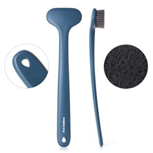 Slick- Back Scrubber for Shower, 14.3”, Back Brush Long Handle for Shower, Back Brush, Back Brushes for Showering, Shower Back Brush, Back Shower Scrubber, Bath Back Brush Long Handle for Shower