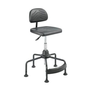 safco taskmaster economahogany industrial chair, black (case of 2)