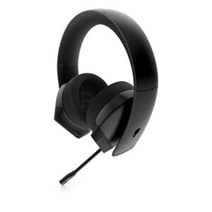 alienware stereo pc gaming headset aw310h: 50mm hi-res drivers - sports fabric memory foam earpads - works with ps4, xbox one & switch via 3.5mm jack