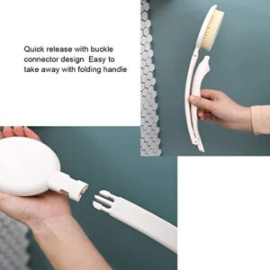 LFJ 3 in 1 Back Bath Brush Set for Shower, 19" Long Handle Body Brush, Bath Sponge and Pumice Gentle Exfoliation and Improved Skin Health, Suitable for Men and Women