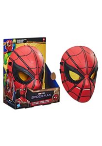 spider-man marvel glow fx mask electronic wearable toy with light-up moving eyes for role play, for kids ages 5 and up