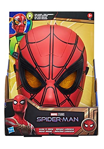 Spider-Man Marvel Glow FX Mask Electronic Wearable Toy with Light-Up Moving Eyes for Role Play, for Kids Ages 5 and Up