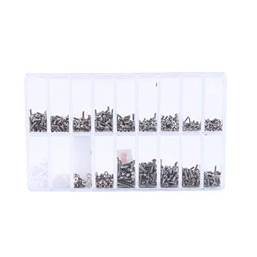 Eyeglasses Repair Kit, with Eyeglass Sunglass Screws in Assorted Size, 1000Pcs Stainless Steel Mini Tiny Screws for Glasses, Spectacles,Watch and Other Small Electronics Repair