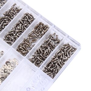 Eyeglasses Repair Kit, with Eyeglass Sunglass Screws in Assorted Size, 1000Pcs Stainless Steel Mini Tiny Screws for Glasses, Spectacles,Watch and Other Small Electronics Repair