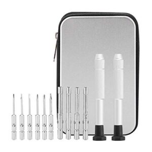 Eyeglass Repair Tool Kit, 12pcs Precision Screwdriver Set, Professional Mini Screwdriver Repair Tools for Eyeglass Glasses Watch CellPhone Electronic Toys Computer Jewelry