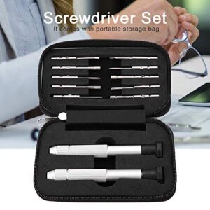 Eyeglass Repair Tool Kit, 12pcs Precision Screwdriver Set, Professional Mini Screwdriver Repair Tools for Eyeglass Glasses Watch CellPhone Electronic Toys Computer Jewelry