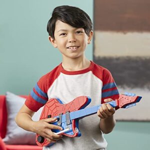 Spider-Man Hasbro Marvel Across The Spider-Verse Spider-Punk Web Blast Toy Guitar with Whammy Bar Blast Action, Super Hero Toys for 5 Year Old Boys and Girls and Up