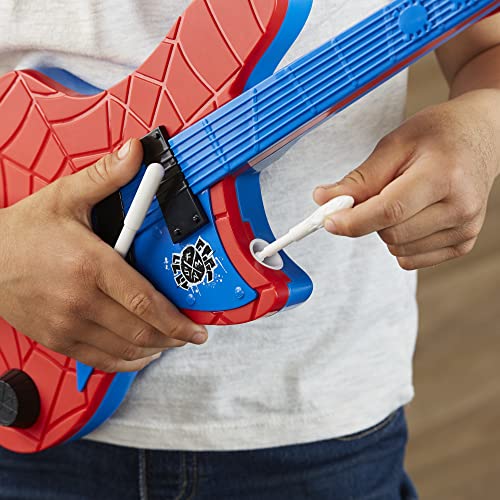 Spider-Man Hasbro Marvel Across The Spider-Verse Spider-Punk Web Blast Toy Guitar with Whammy Bar Blast Action, Super Hero Toys for 5 Year Old Boys and Girls and Up