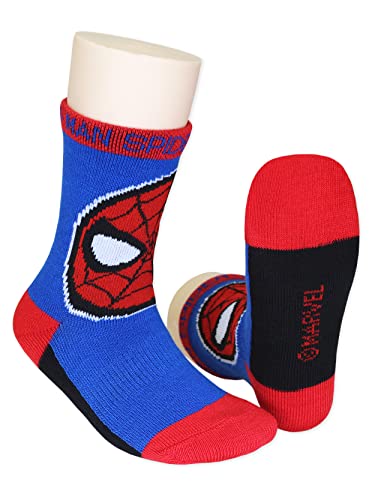 Marvel Super Hero Adventures Spider-Man Boys Toddler Crew Socks, 6 pack, Multicolor, 5-7 Years