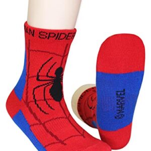 Marvel Super Hero Adventures Spider-Man Boys Toddler Crew Socks, 6 pack, Multicolor, 5-7 Years