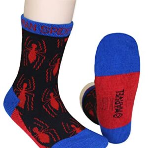 Marvel Super Hero Adventures Spider-Man Boys Toddler Crew Socks, 6 pack, Multicolor, 5-7 Years