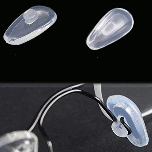 Push-in Eyeglass Nose Pads Air Chamber Push in Air Cushion 14mm 5Pairs Soft Silicone Glass Nose Pieces Replacement for Eye Glasses Sunglasses