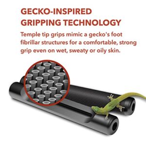 Setex Gecko Grip Temple Tip Grips for Glasses, (2 Black Pairs) USA Made, Innovative Microstructured Fibers Tips, 49mm Length & 7mm Width