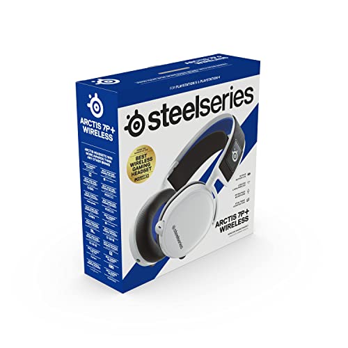 SteelSeries Arctis 7P+ Wireless Gaming Headset – Lossless 2.4 GHz – 30 Hour Battery Life – USB-C – 3D Audio – For PS5, PS4, PC, Mac, Android and Switch - White