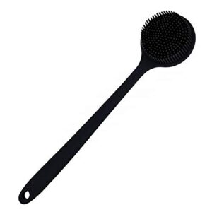 Cinlitek Silicone Body Scrubber, Long Handle Back Scrubber for Shower, Silicone Body Brush Shower Scrubber for Body, Shower Srush Back Brush Body Exfoliator