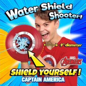 Marvel Spiderman Water Squirt Gun & Shield Toys (1 Pack) Water Web Shooter Avengers Water Gun Soaker with Shield for Kids & Adults Small Water Squirt Guns Toy. Fun Toy Pool Toy Spider-6818-1