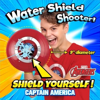 Marvel Spiderman Water Squirt Gun & Shield Toys (1 Pack) Water Web Shooter Avengers Water Gun Soaker with Shield for Kids & Adults Small Water Squirt Guns Toy. Fun Toy Pool Toy Spider-6818-1