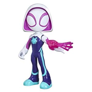 hasbro marvel spidey and his amazing friends supersized ghost-spider action figure, preschool super hero toy, kids ages 3 and up
