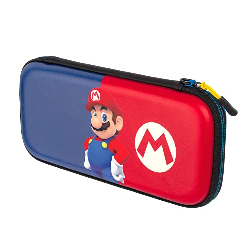 PDP Gaming Officially Licensed Switch Pull-N-Go Travel Case - Mario - Semi-Hardshell Protection - Protective PU Leather - Holds 14 Games & Controller - Works with Switch OLED & Lite - Perfect for Kids