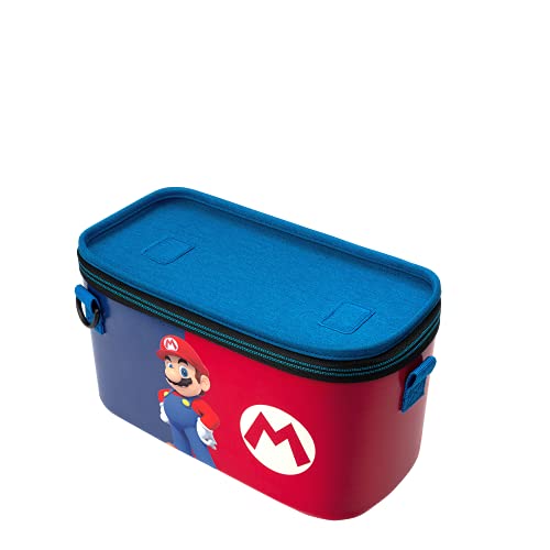 PDP Gaming Officially Licensed Switch Pull-N-Go Travel Case - Mario - Semi-Hardshell Protection - Protective PU Leather - Holds 14 Games & Controller - Works with Switch OLED & Lite - Perfect for Kids