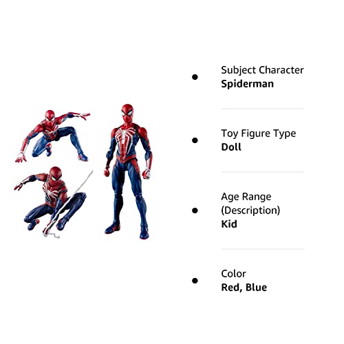 SGJH WD Spiderman Action Figure Spiderman Toy Upgrade Suit Game Spiderman, Hand Office Aberdeen Decoration Model