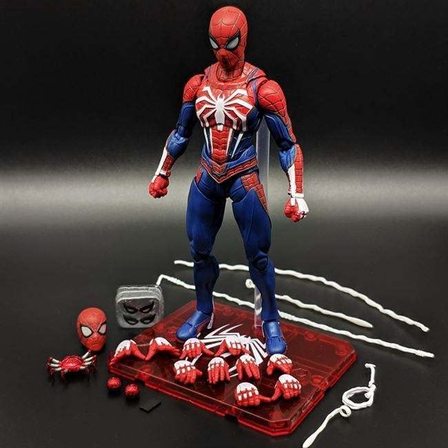 SGJH WD Spiderman Action Figure Spiderman Toy Upgrade Suit Game Spiderman, Hand Office Aberdeen Decoration Model