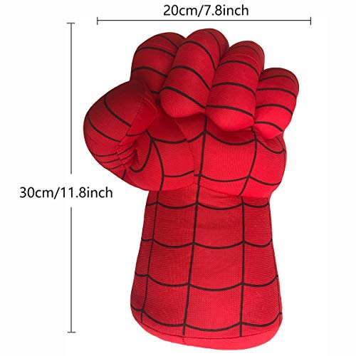 Superhero Gloves Superhero Toy Hands Kids Soft Plush Superhero Gloves Cosplay for Boy Girl Christmas Halloween Birthday Gift