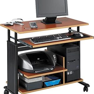 Safco 1927Cy Adjustable Height Mini-Tower Workstation 35-1/2 X 22D X 34H Cherry/Black