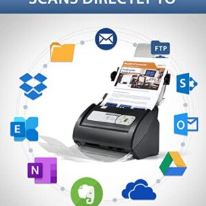 Plustek PSD300 Plus Document Scanner with ADF, Directly scan to Cloud, SharePoint, Office 365 and Built-in Barcode Recognition Function