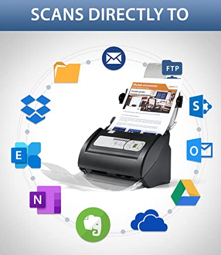 Plustek PSD300 Plus Document Scanner with ADF, Directly scan to Cloud, SharePoint, Office 365 and Built-in Barcode Recognition Function