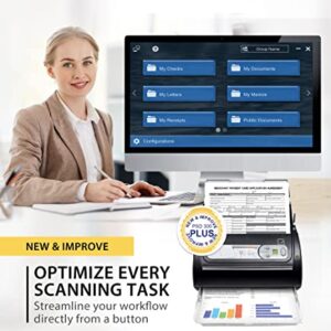 Plustek PSD300 Plus Document Scanner with ADF, Directly scan to Cloud, SharePoint, Office 365 and Built-in Barcode Recognition Function