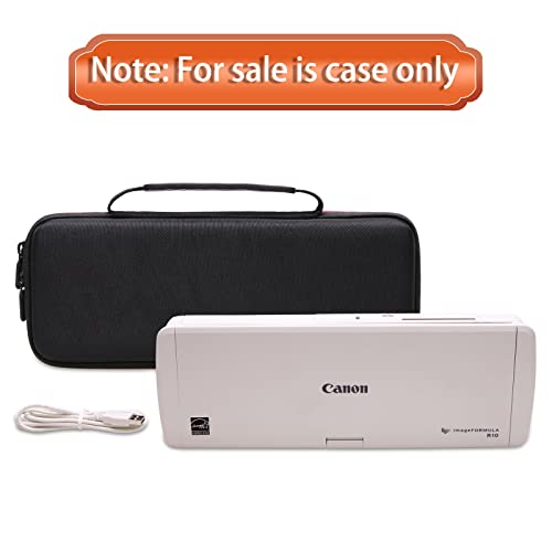 LTGEM EVA Hard Case for Canon imageFORMULA R10 Portable Document Scanner - Protective Carrying Storage Bag