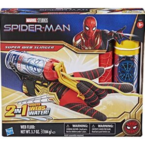 Marvel Spider-Man Super Web Slinger, 2-in-1 Shoots Webs or Water, Spider-Man Web Shooter Toy, Role-Play Toys, Spider-Man Toys for 5 Year Old Boys and Girls and Up