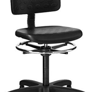 Safco Products 6680 Soft Tough Economy Workbench Chair (Optional arms sold separately), Black