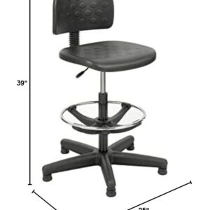 Safco Products 6680 Soft Tough Economy Workbench Chair (Optional arms sold separately), Black