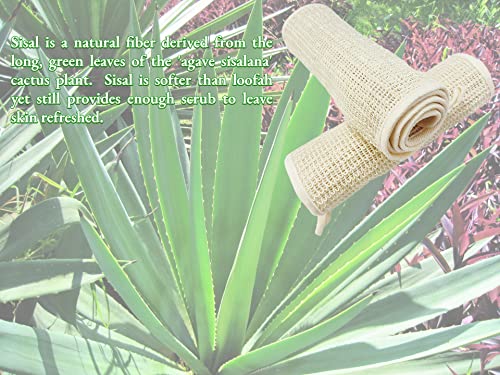 Extra Long Exfoliating Body Scrubber Natural Loofah Back Scrubber for Shower Double-Sided Exfoliating Washcloth for Women & Men Bath Scrub Cloth Deep Clean Shower Towels