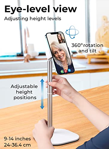 Cooper ChatStand, Height Adjustable Cell Phone Stand for Desk | Cell Phone Holder, Desk Phone Stand for Recording, iPhone Stand for Desk Accessories, iPhone Holder for Desk, Phone Holder Stand Office