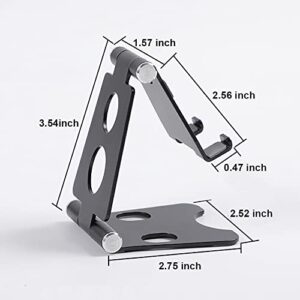 KSWLLO Foldable Cell Phone Stand, Handsfree Mobile Phone Holder for Desk with Adjustable View Angle, Well Made Cell Phone Holder for Smartphones Nintendo Switch 7-10 inch Tablets