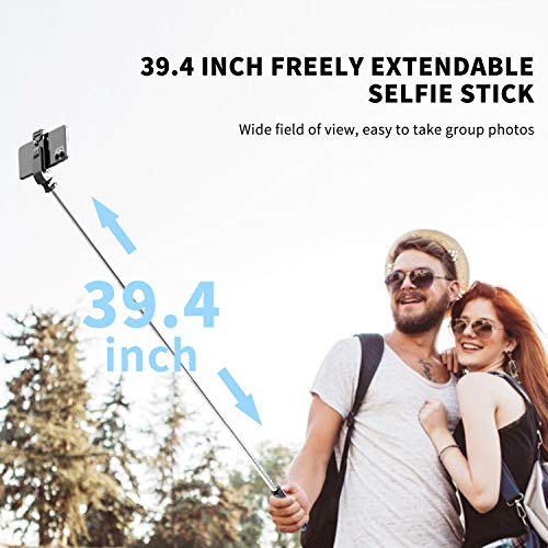 Portable Selfie Stick, Handheld Phone Tripod Stand with Detachable Wireless Remote, Selfie Stick Tripod for iPhone 14 13 12 11 pro Xs Max Xr X 8 7 Plus, Android Moto Samsung Google Smartphone, More