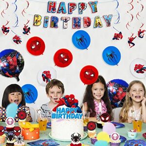 Birthday Party Supplies, Party Decorations, Themed Party for Serves 20 Guests,With Tableware,Banner,Foil Balloon,Tablecloth and Cupcake Toppers for Kid Birthday Decoration